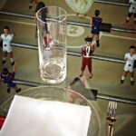 RS#2 Dining football table design in red colour from RS Barcelona