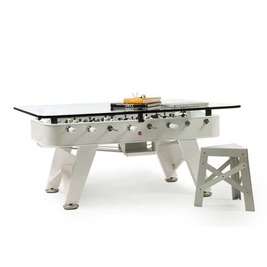 RS#2 Dining low football table design in white colour from RS Barcelona