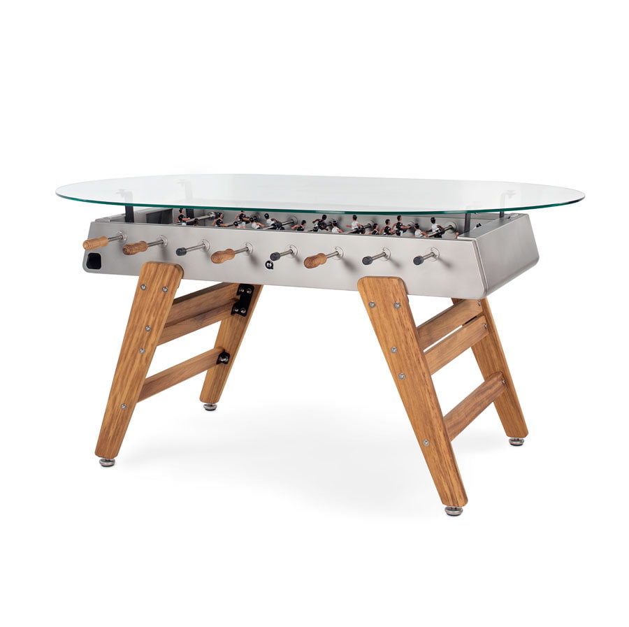 RS#3Wood Dining football table design in inox colour from RS Barcelona